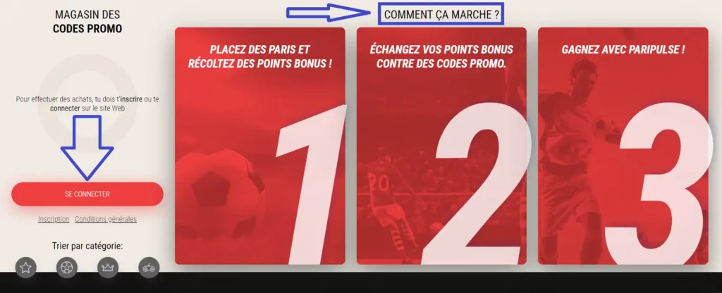Fonctionnalités accessibles après la PariPulse inscription