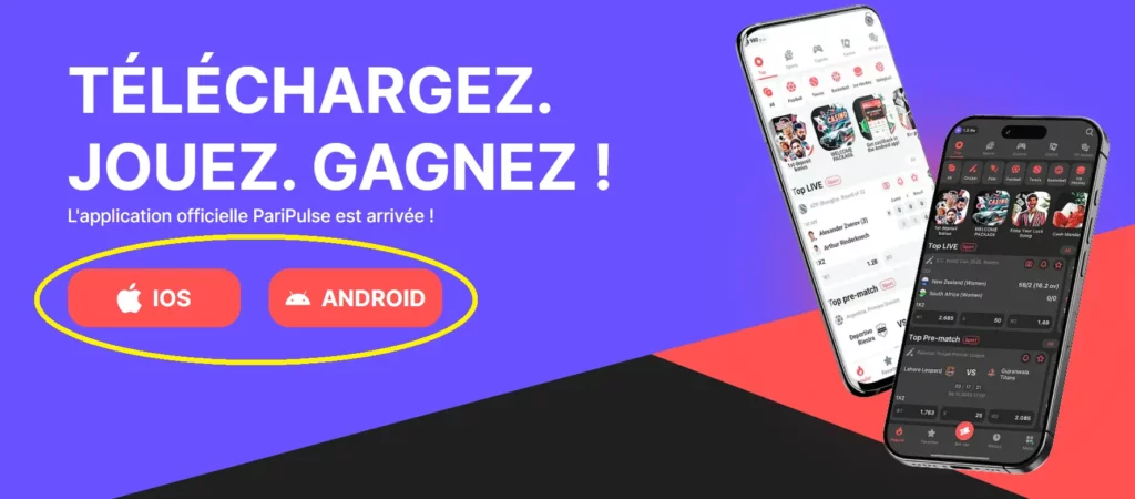 Fonctionnalités de l’application PariPulse