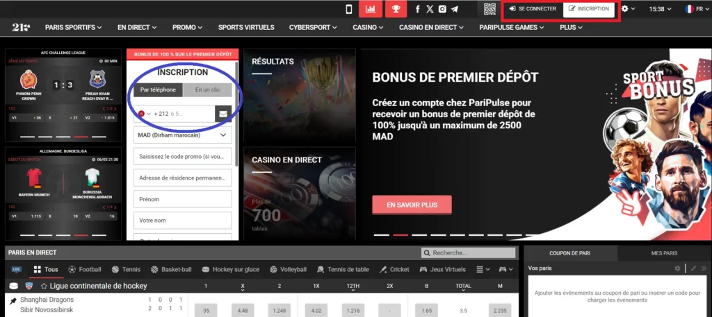 Jeux et paris disponibles sur PariPulse